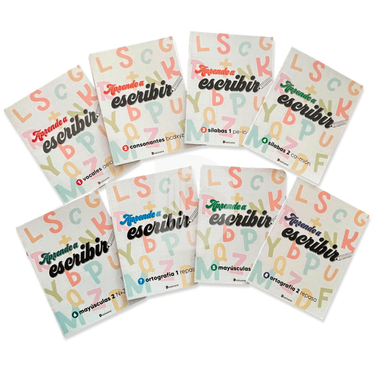 Coleccion x8 Libros Aprendo a Escribir