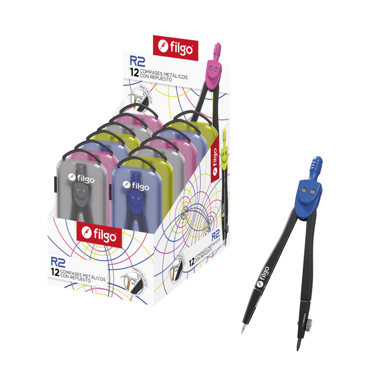 Compas c/grafo 2mm -Filgo