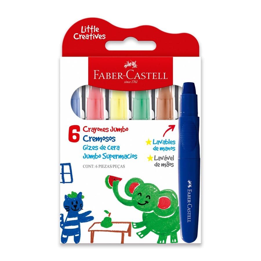 Crayolas Jumbo x6 - Faber Castell