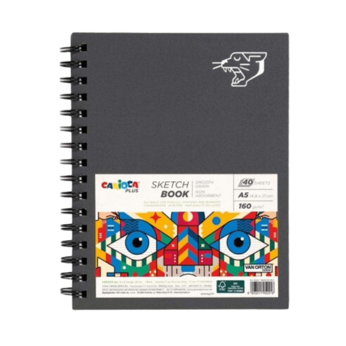 Cuaderno Sketchbook Tapa Dura Espiral A5 160grs - Carioca