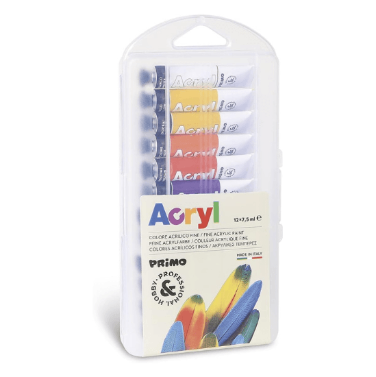 Kit Pintura Acrilica x12 Colores - Primo