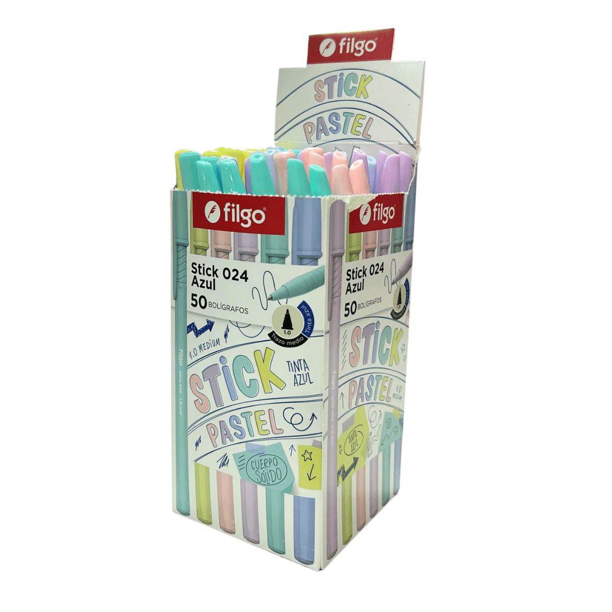 Lapicera Azul Filgo - Stick Pasteles