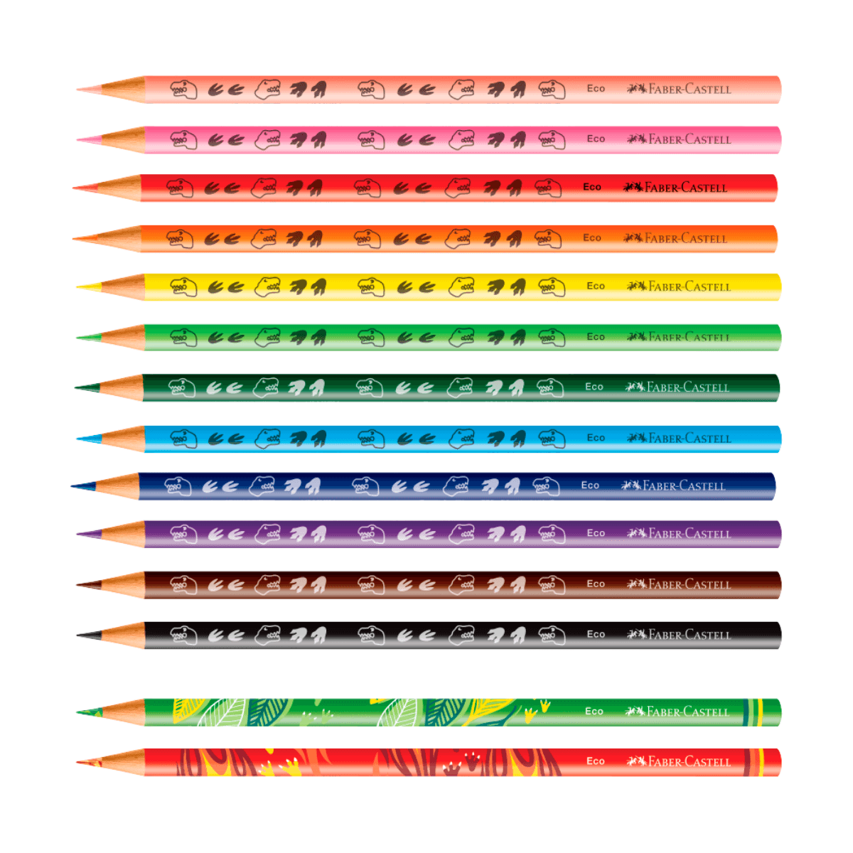 Lapices de Colores Faber Castell x14 Dinosaurio