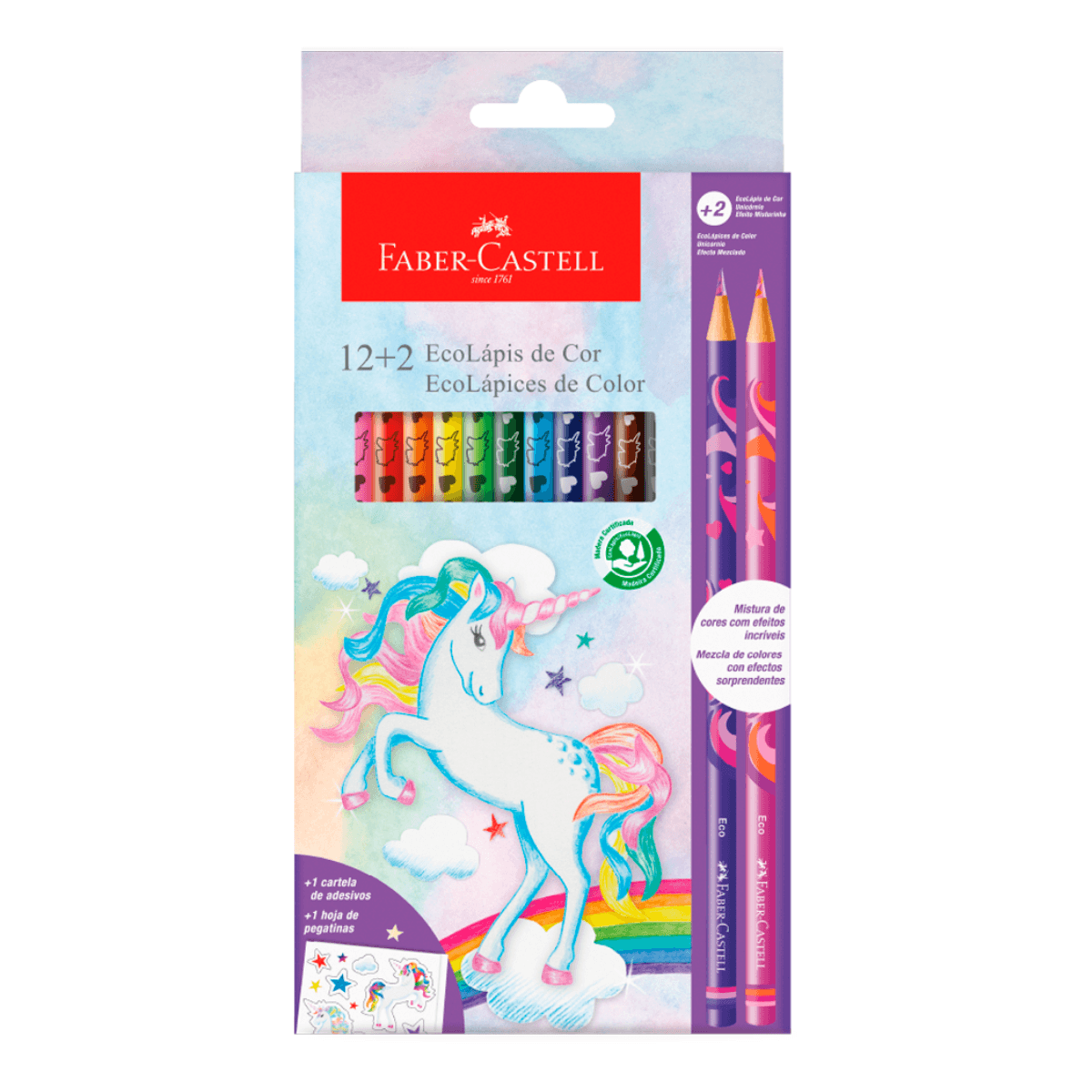 Lapices de Colores Faber Castell x14 Unicornios