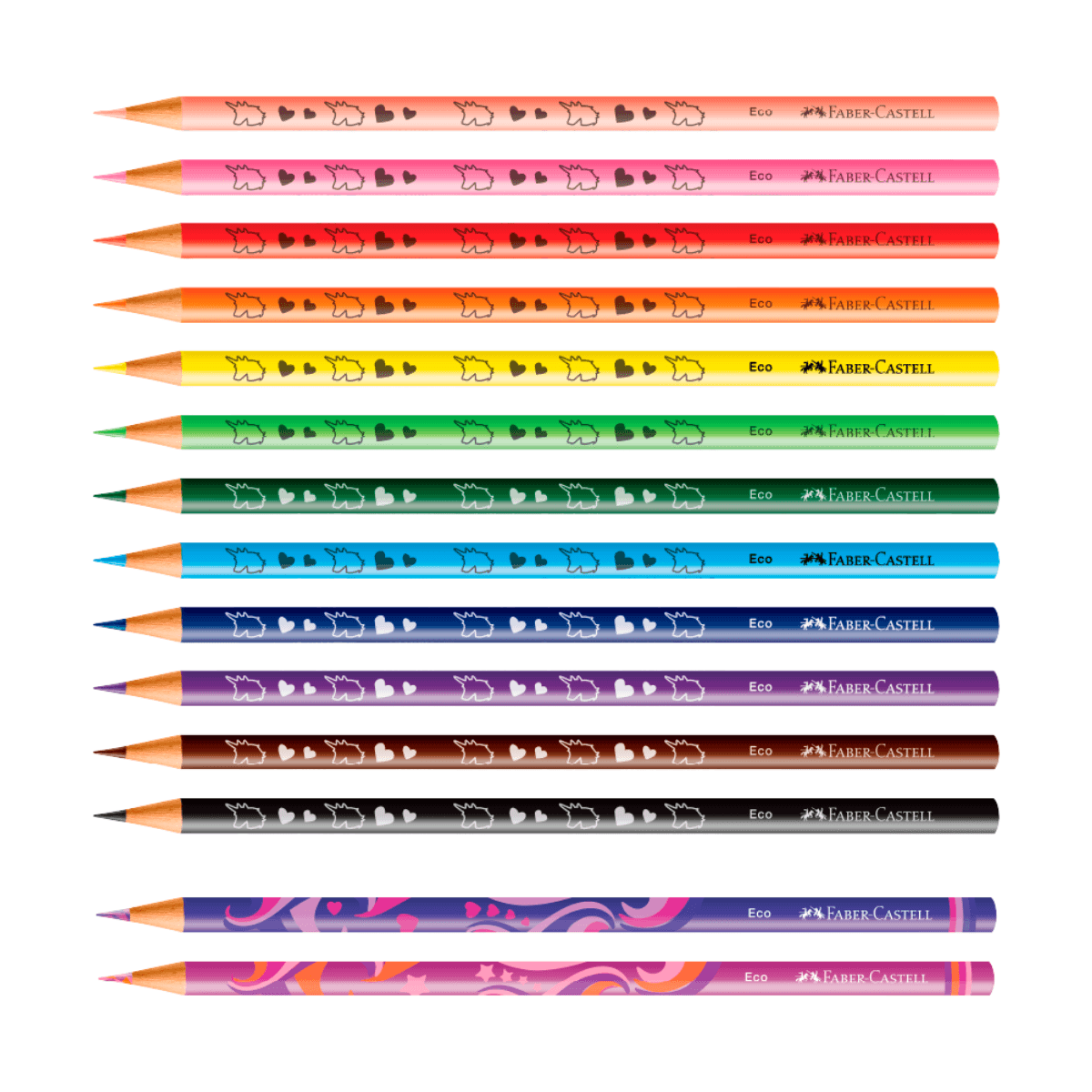 Lapices de Colores Faber Castell x14 Unicornios