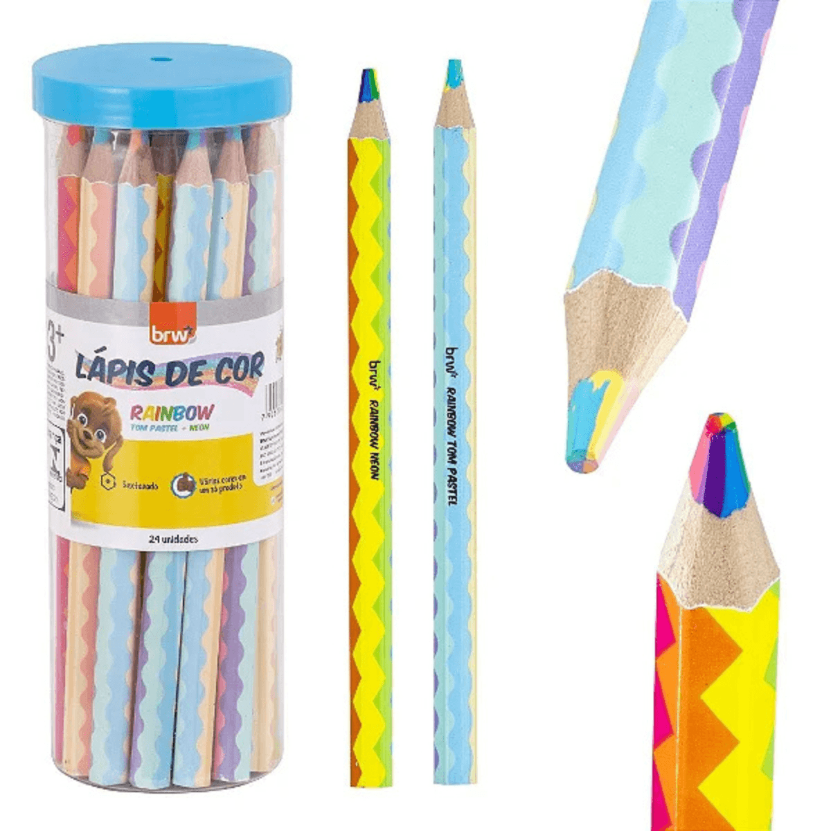 Lapiz Multicolor Rainbow BRW - Pastel