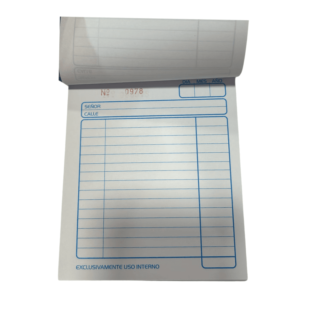 Libreta Nota de Pedidos Numerada