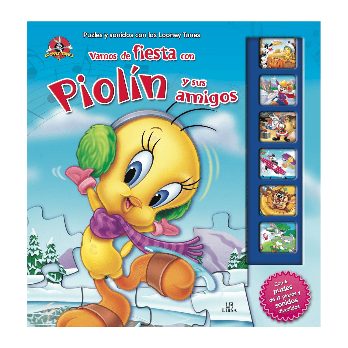 Libro con Sonido y Puzzles 12p - Piolin y sus Amigos