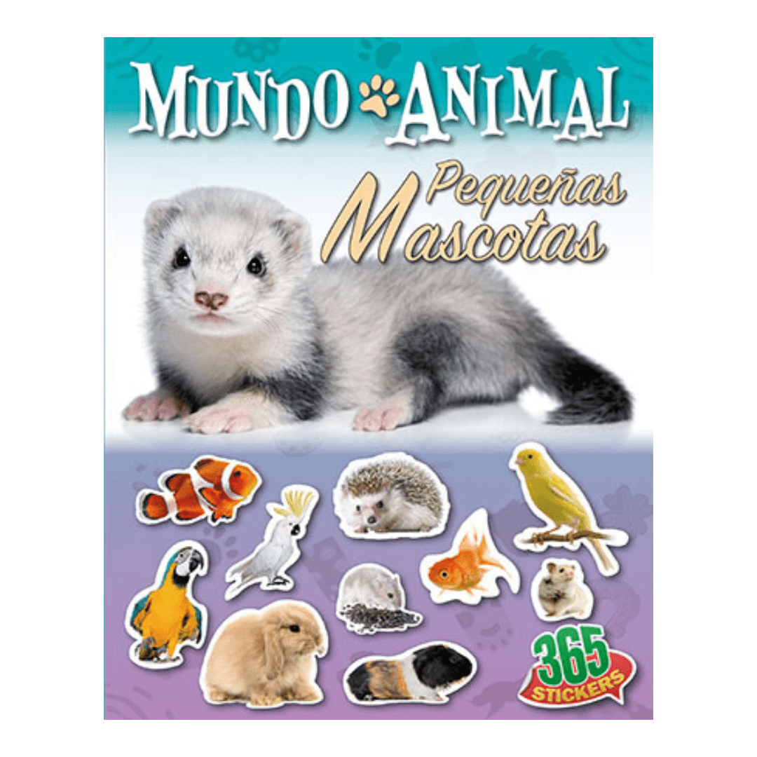Libro Mundo Animal con Stickers - Pequeñas Mascotas