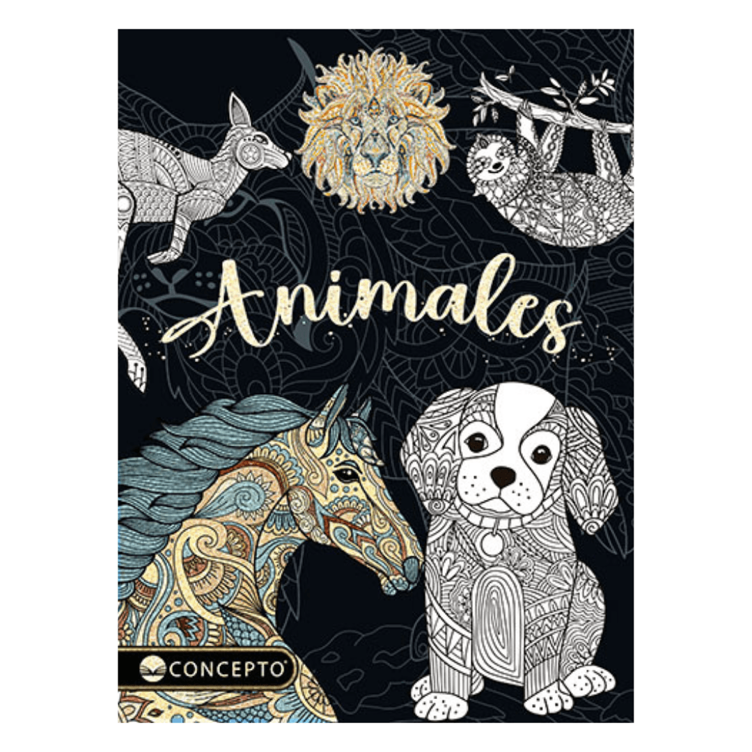 Libro para Colorear Animales - Relax Arte Glitter