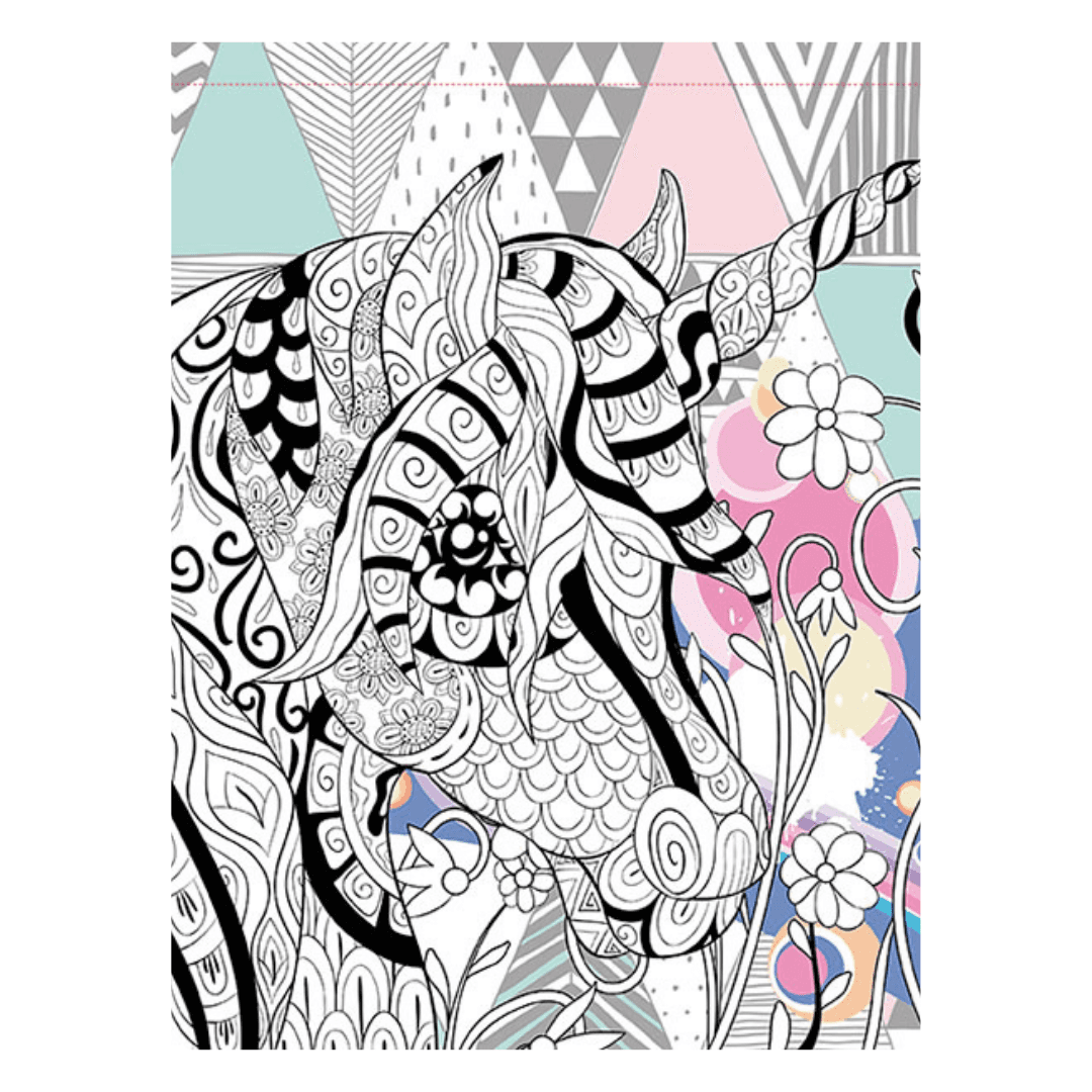 Libro para Colorear Unicornios - Relax Arte Glitter