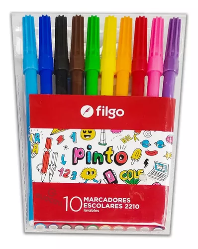 Marcadores escolares x10 - Filgo
