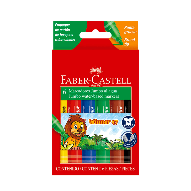 Marcadores Jumbo x6 - Faber Castell