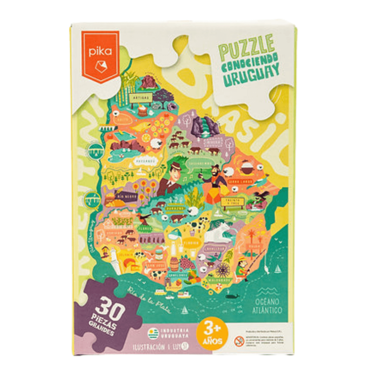 Puzzle 30 piezas Conociendo Uruguay - Pika