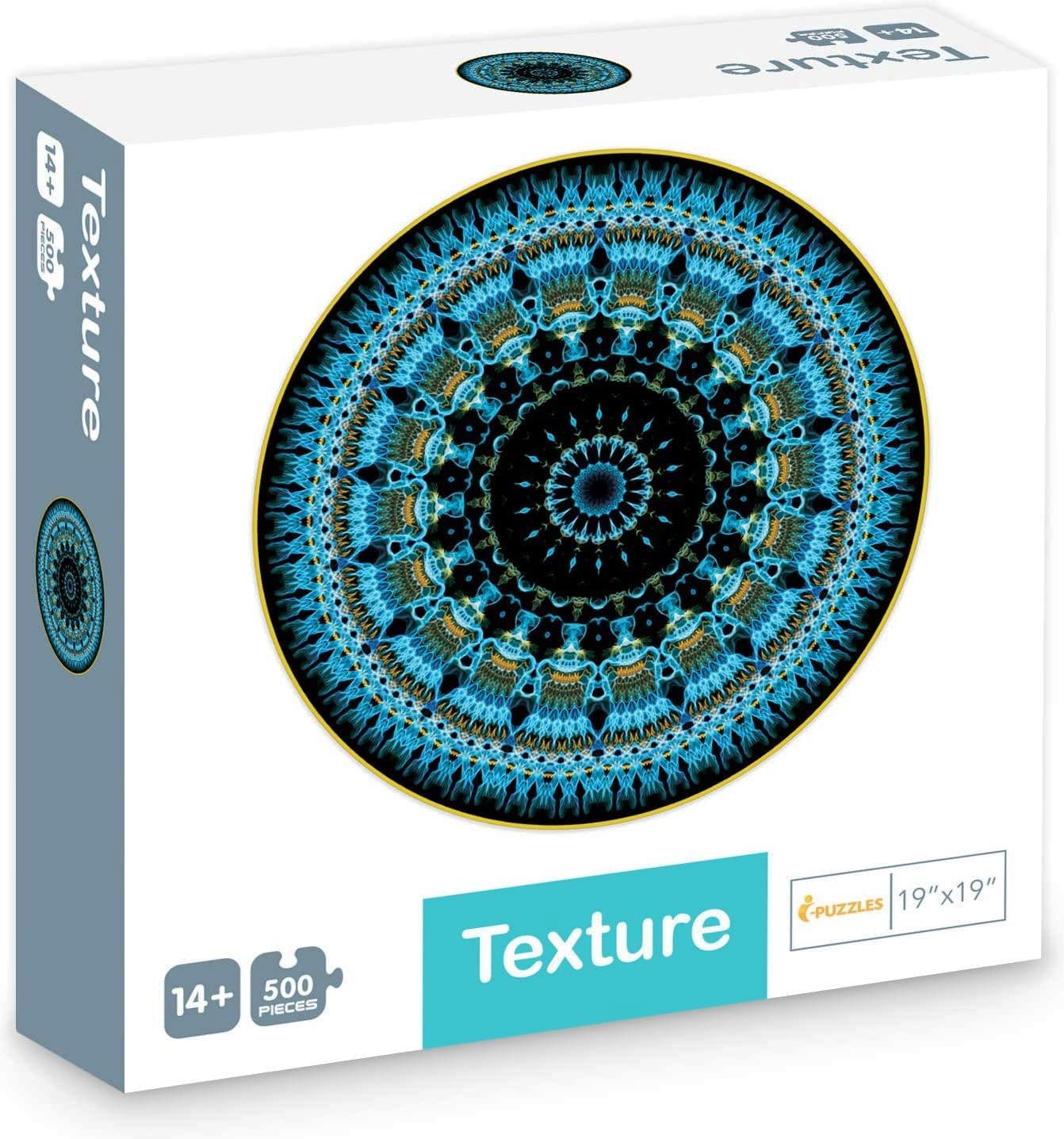 Puzzle Circular Mandala 500 Piezas Textura Azul