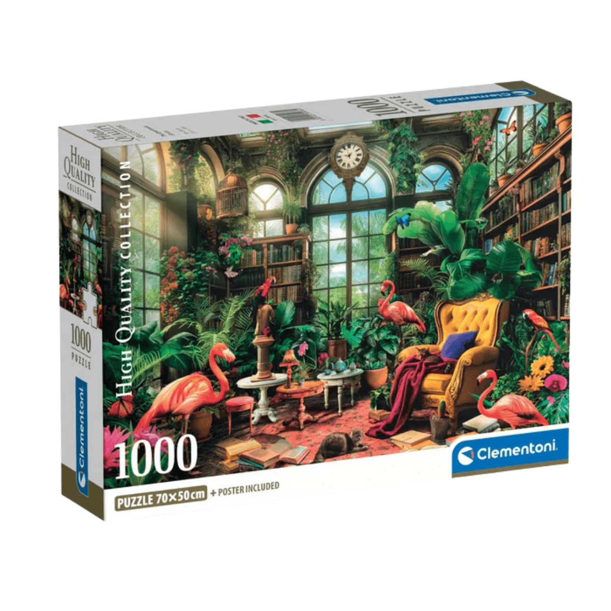 Puzzle Clementoni 1000 Piezas - Biblioteca en el Invernadero
