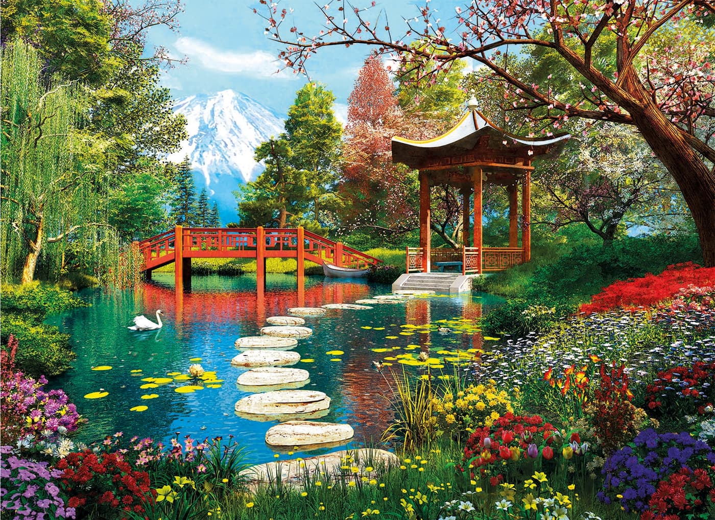 Puzzle Clementoni 1000 piezas - Fuji Garden