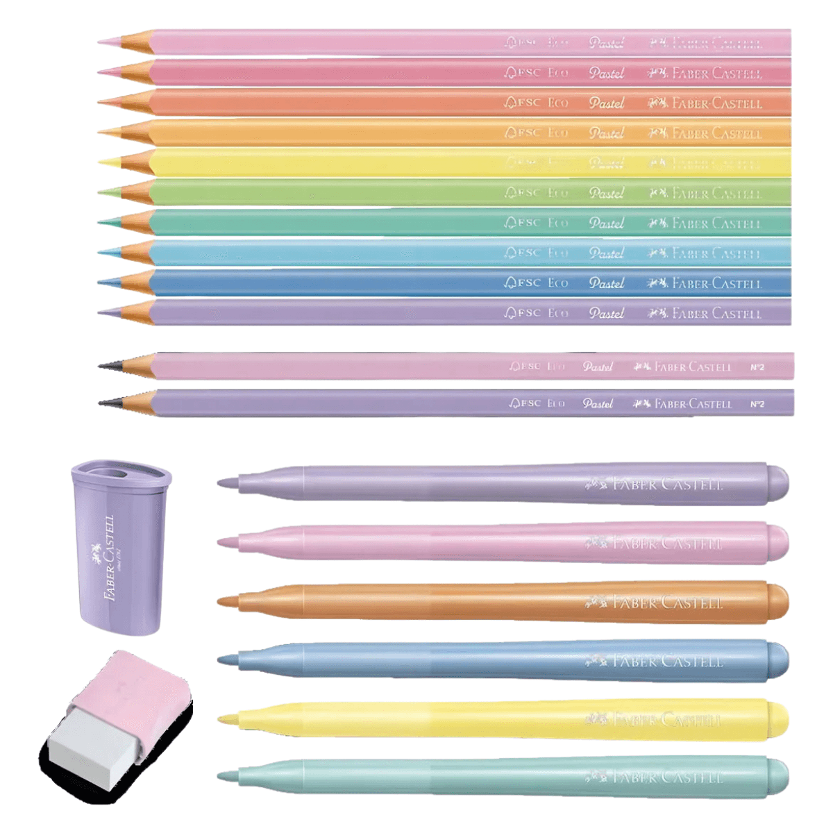 Set Marcadores y Colores Pasteles - Faber Castell
